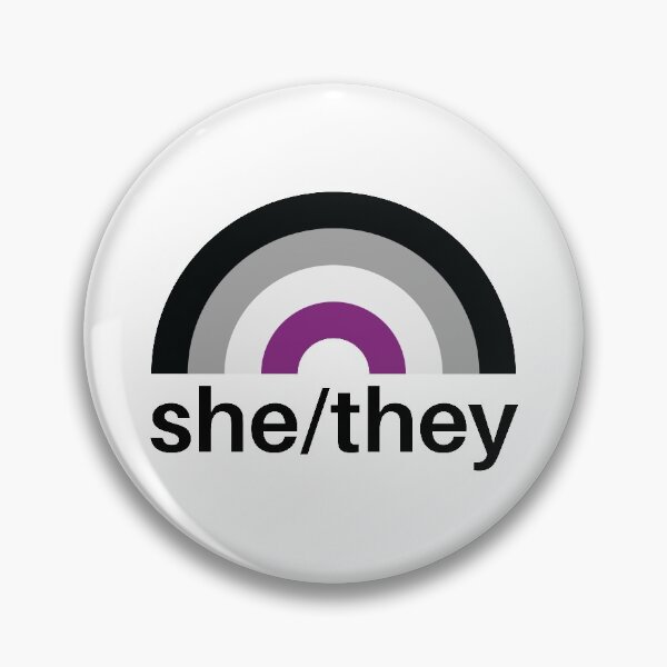 Item preview, She/They Pronouns Asexual Rainbow designed and sold by lavenderhearts.