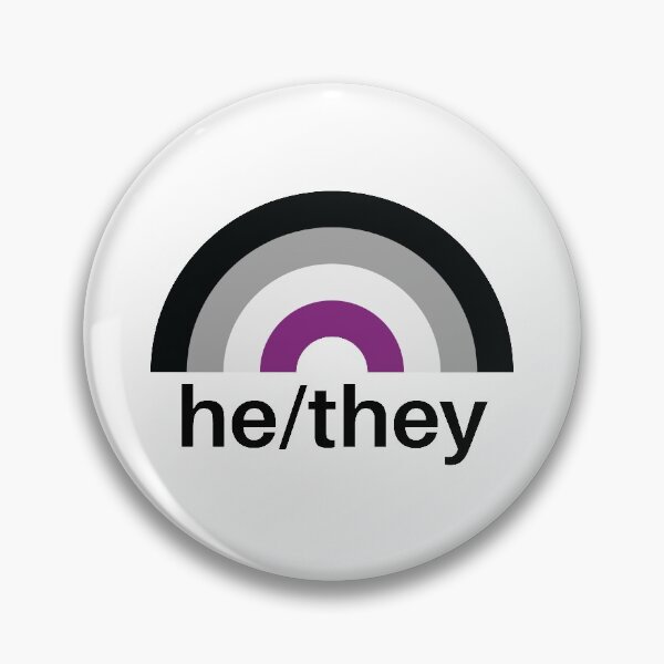Item preview, He/They Pronouns Asexual Rainbow designed and sold by lavenderhearts.