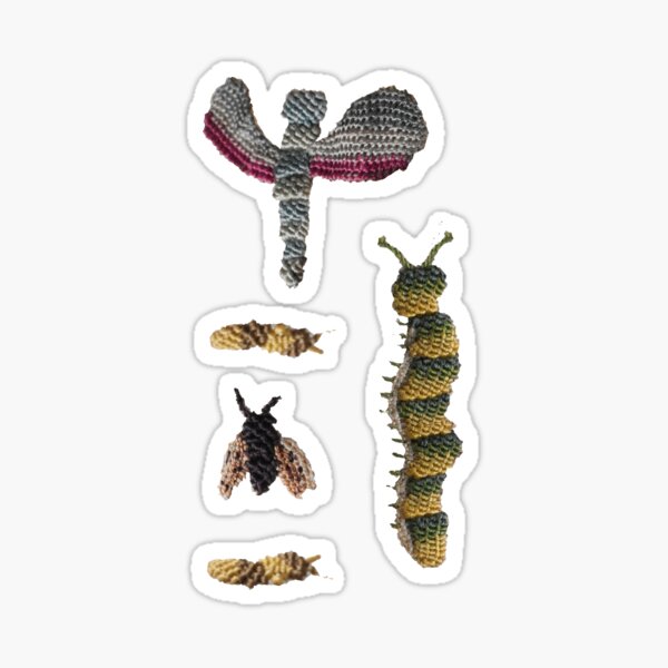 Vista previa del artículo con la obra «Hoja de insectos bordada», diseñado y vendido por LochNestFarm.