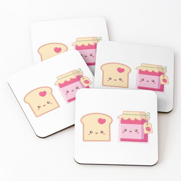 Item preview, Spread Love, Cute Bread Toast and Strawberry Jam designed and sold by rustydoodle.