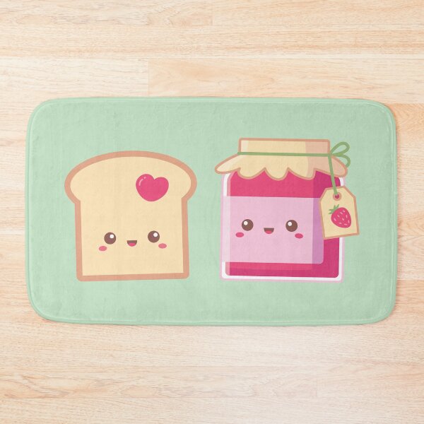 Item preview, Spread Love, Cute Bread Toast and Strawberry Jam designed and sold by rustydoodle.