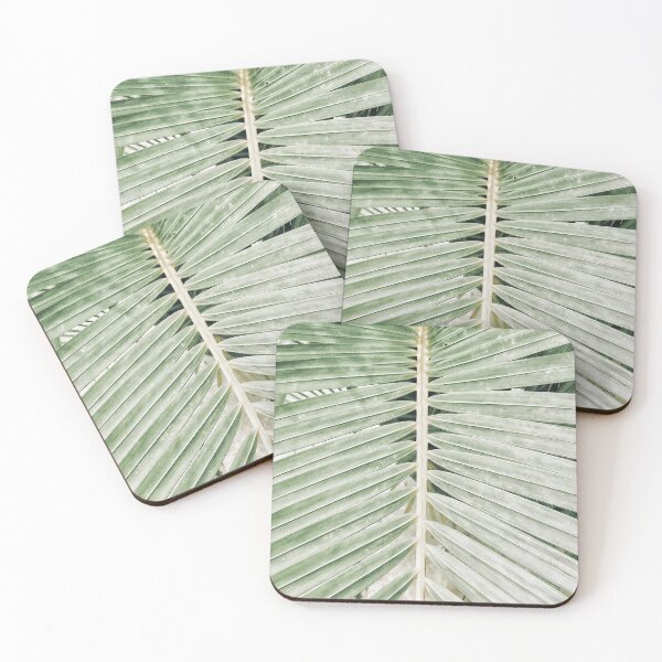 Item preview, Palm Leaf Symmetry Retro Island Photography designed and sold by HintofNature.
