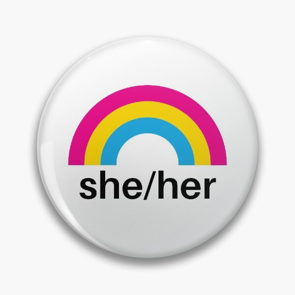 Item preview,  She/Her Pronouns Pansexual Rainbow designed and sold by lavenderhearts.