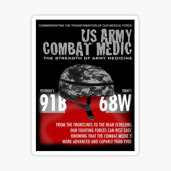 US Army Combat Medic 68 Whiskey Badge 91B 68W