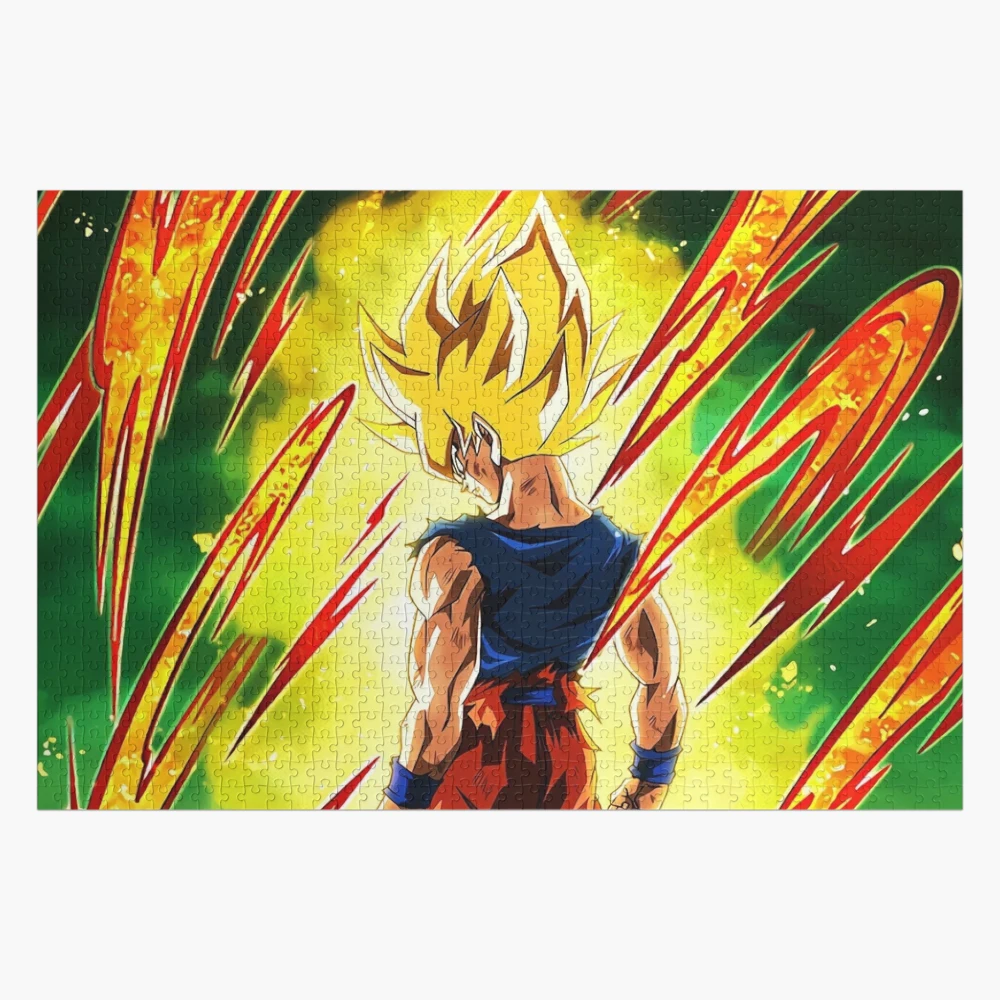 Goku Jubai Kaioken SS Blue Jigsaw Puzzle by AbdeeFactory