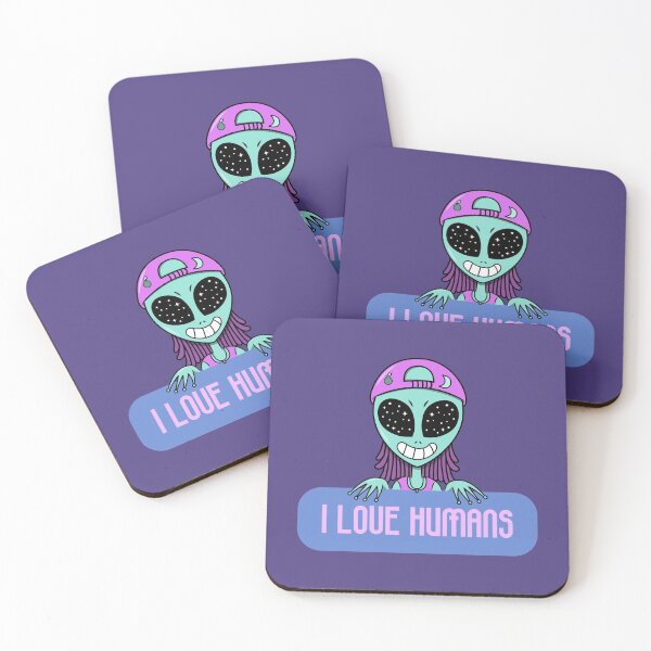 Item preview, I Love Humans - Aesthetic Alien designed and sold by ManiaTeec.