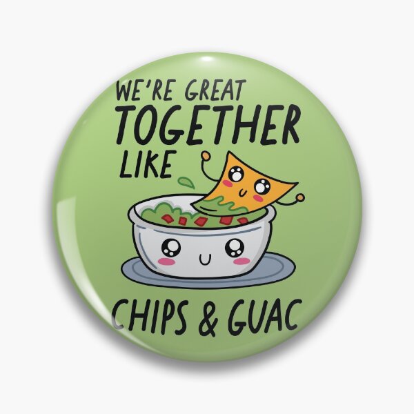Item preview, We're Great Together Like Chips & Guac | Kawaii Cute Food Combos designed and sold by SLAG-Creative.