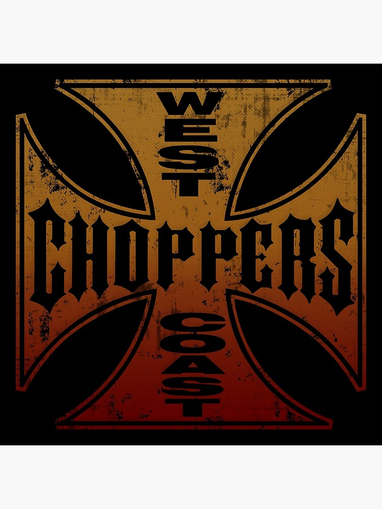 "West Coast Chopper Iron Cross" Poster for Sale by CysticMidriff