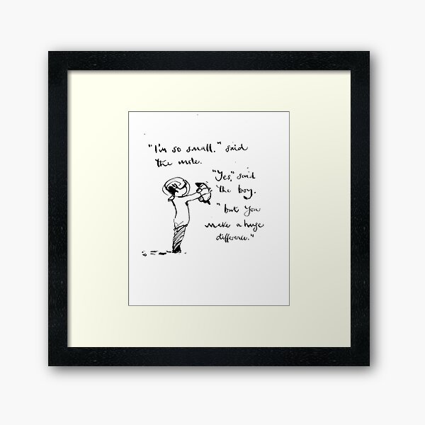 im so small the boy Framed Art Print
