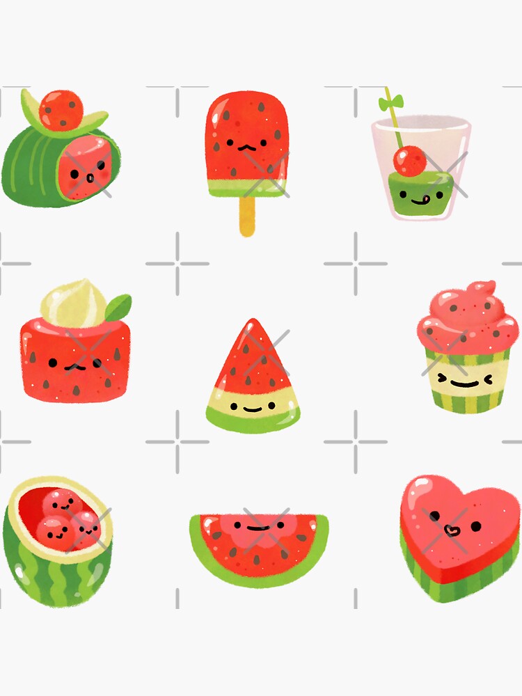 Thumbnail 3 of 3, Sticker, Watermelon designed and sold by pikaole.