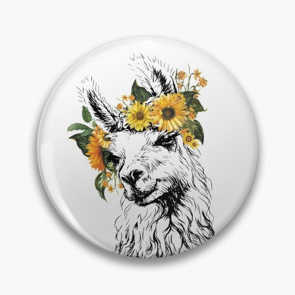 Item preview, Vintage Sunflower Llama designed and sold by Lii-Sun.