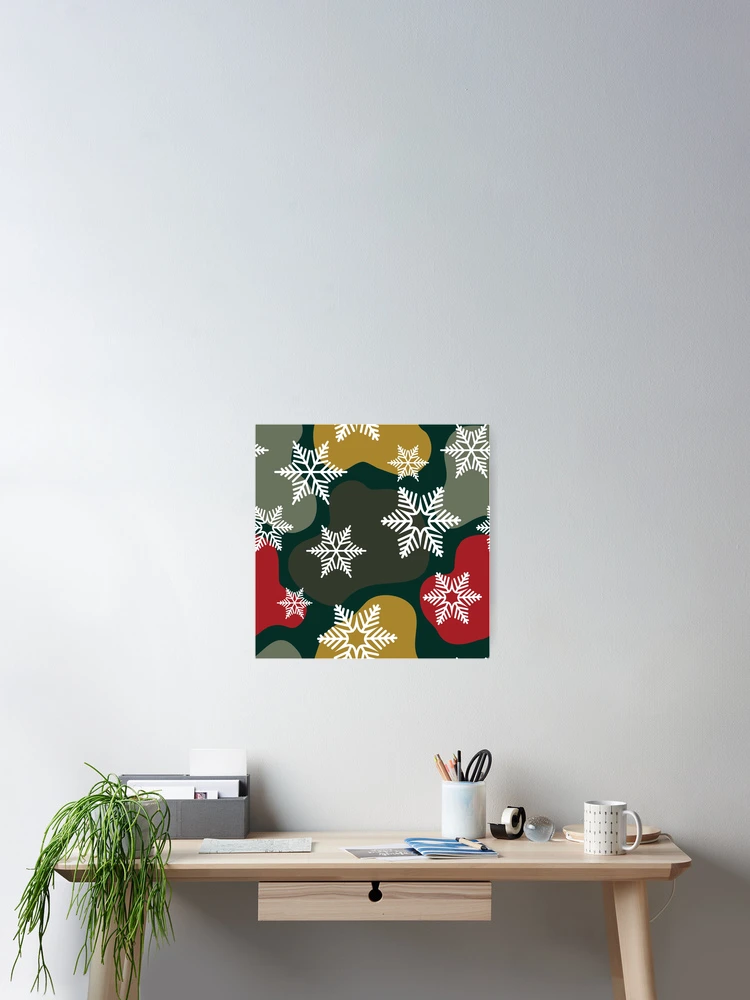 Thumbnail 2 of 3, Poster, Festive Snowflakes designed and sold by Patternatica.