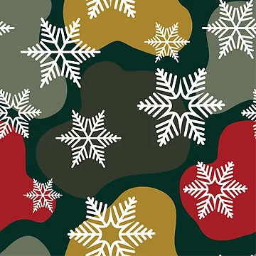 Artwork thumbnail, Festive Snowflakes by Patternatica