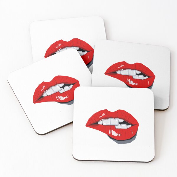 Item preview, Pop Art Red Lips Biting designed and sold by AlteredAtelier.