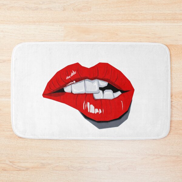 Item preview, Pop Art Red Lips Biting designed and sold by AlteredAtelier.