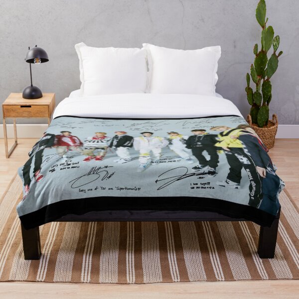 NCT 127 superhuman poster SIGNATURES Throw Blanket