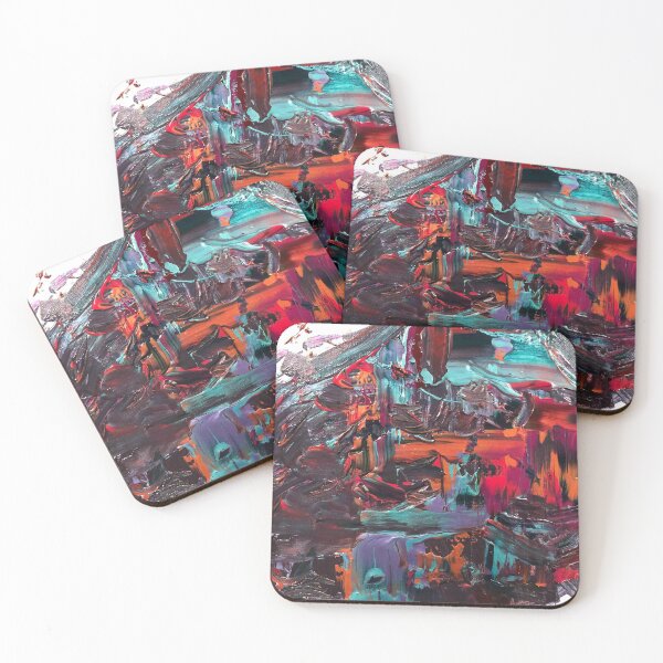 Item preview, Sunset Cabana Swipe Abstract Acrylic Painting  designed and sold by Silver Sky by Janet.