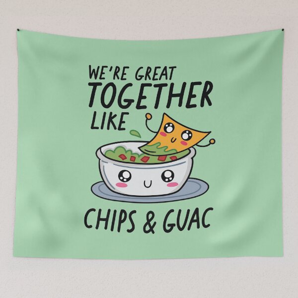 Item preview, We're Great Together Like Chips & Guac | Kawaii Cute Food Combos designed and sold by SLAG-Creative.