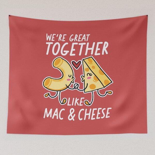 Item preview, We're Great Together Like Mac & Cheese | Kawaii Cute Food Combos designed and sold by SLAG-Creative.