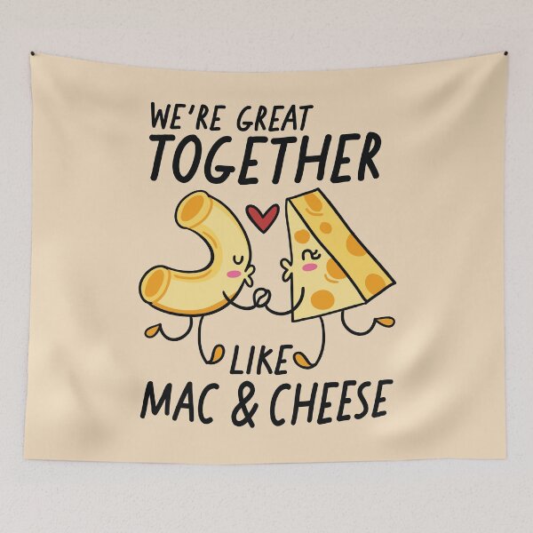 Item preview, We're Great Together Like Mac & Cheese | Kawaii Cute Food Combos designed and sold by SLAG-Creative.