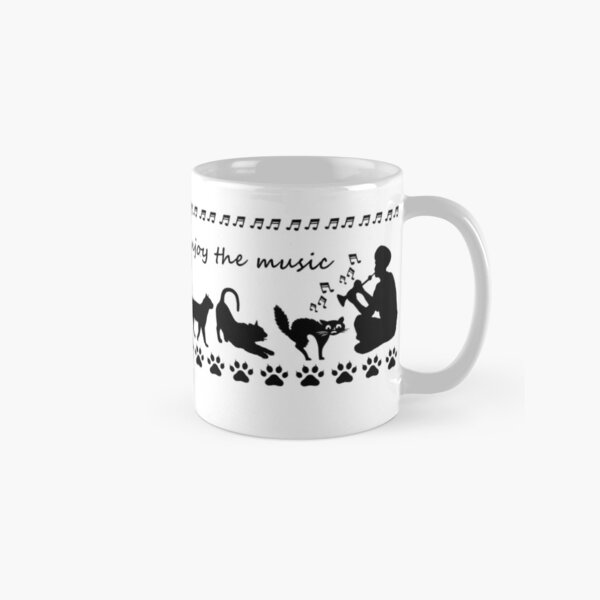 Item preview, Enjoy The Music Cat White designed and sold by Graphroad.