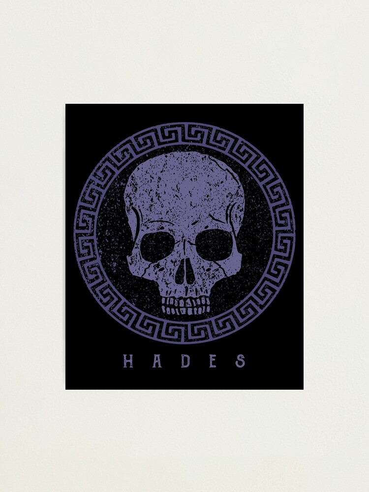 "Hades Skull Greek God of Underworld Occult Gothic" Photographic Print