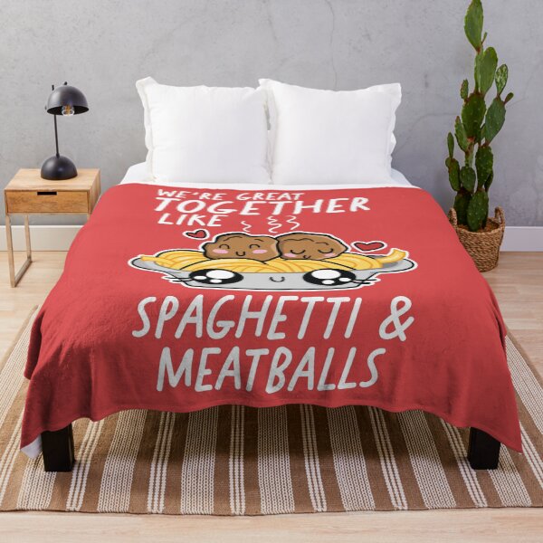 Item preview, We're Great Together Like Spaghetti & Meatballs | Kawaii Cute Food Combos designed and sold by SLAG-Creative.