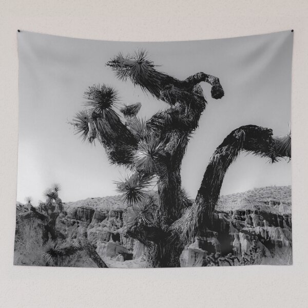 Item preview, cactus in the desert at Red Rock Canyon state park California USA in black and white designed and sold by Mrvell.