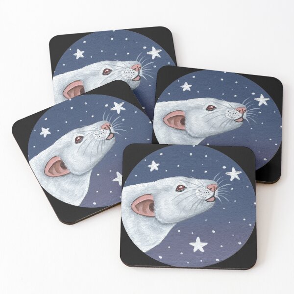 Item preview, Albino Rat Stargazing designed and sold by WolfySilver.