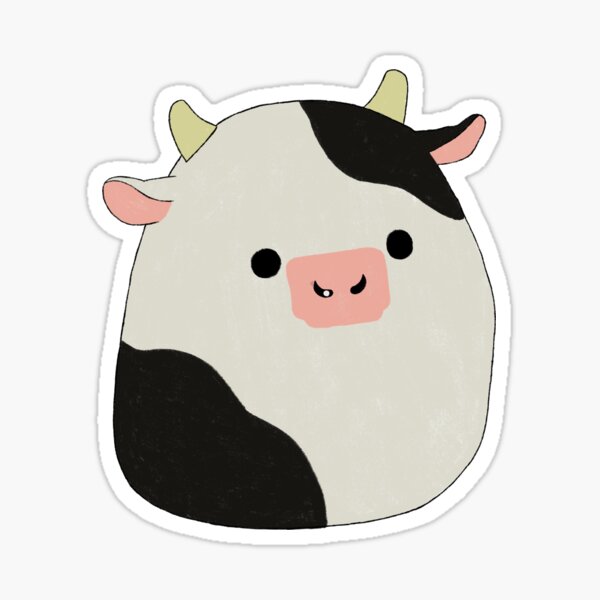 Cute Kawaii Cow Sticker Multi-Cow Holographic Stickers 5-Pack Squishmallows inspired Squishmallow inspired Squish Holographic