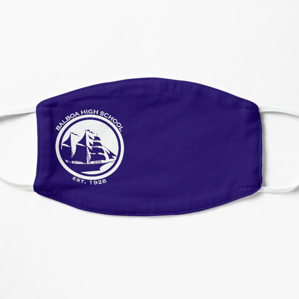Balboa High School - White GSW Styled Logo Flat Mask