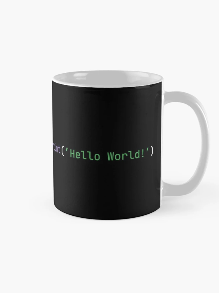 Thumbnail 3 of 6, Coffee Mug, Hello World (Python) (Code) designed and sold by BobLeeSwagger1.