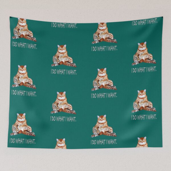 Item preview, I do what I want.  Funny cat, lazy cat design designed and sold by Healthy-Sarcasm.