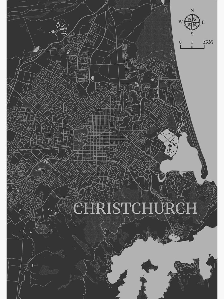"Christchurch City Map Art" Sticker for Sale by localprideart Redbubble