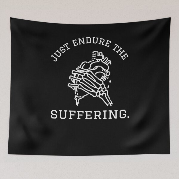 Item preview, Just Endure the suffering - Skeleton holding a heart. designed and sold by CocoAndMore.