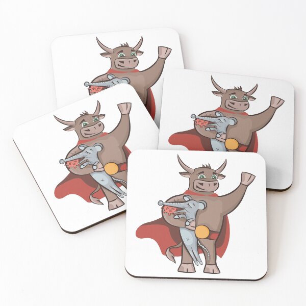 Item preview, New Year 2021 symbol ox with rat designed and sold by kisikoida.