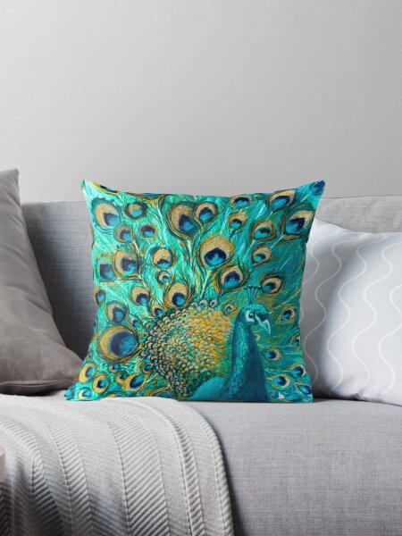 Peacock Pillows Cushions for Sale Redbubble