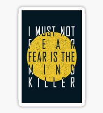 Dune - The Litany Against Fear (White) Sticker