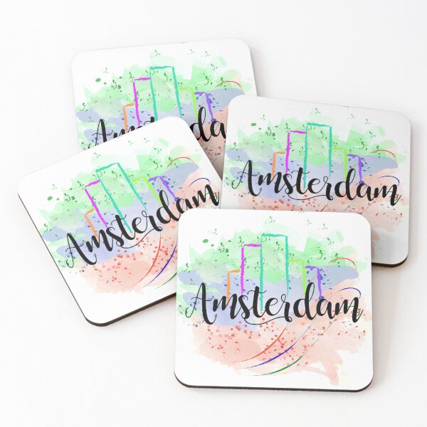 Item preview, Amsterdam, watercolor effect typography designed and sold by DBkaushal.