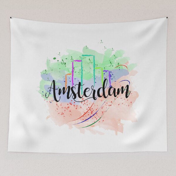Item preview, Amsterdam, watercolor effect typography designed and sold by DBkaushal.