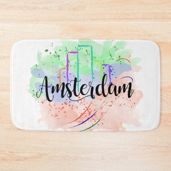 Item preview, Amsterdam, watercolor effect typography designed and sold by DBkaushal.