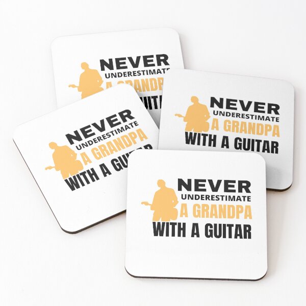 Item preview, Never underestimate a grandpa with a guitar				 designed and sold by bonus24.