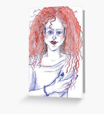 Red Haired Girl Greeting Card