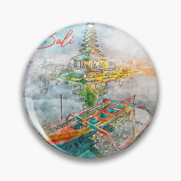 Item preview, Bali Watercolor Painting designed and sold by Dewirumbaina.
