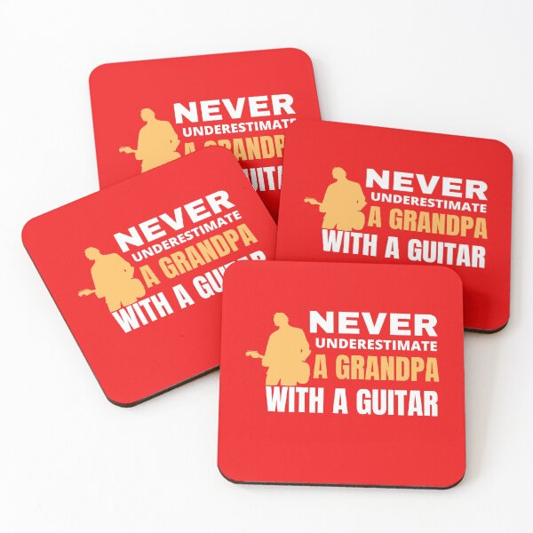 Item preview, Never underestimate a grandpa with a guitar				 designed and sold by bonus24.