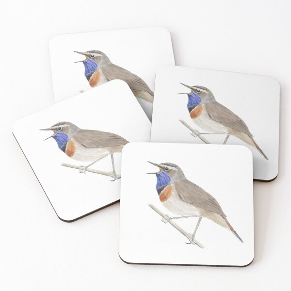 Item preview, Singing adult Bluethroat designed and sold by AndrasVasasArt.