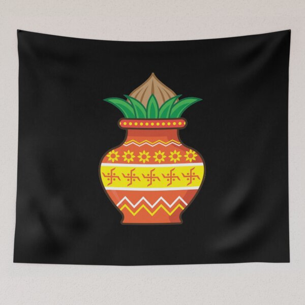 Item preview, Kalash Hindu Symbol for  Good Luck, happiness and prosperity  designed and sold by mprakash100.