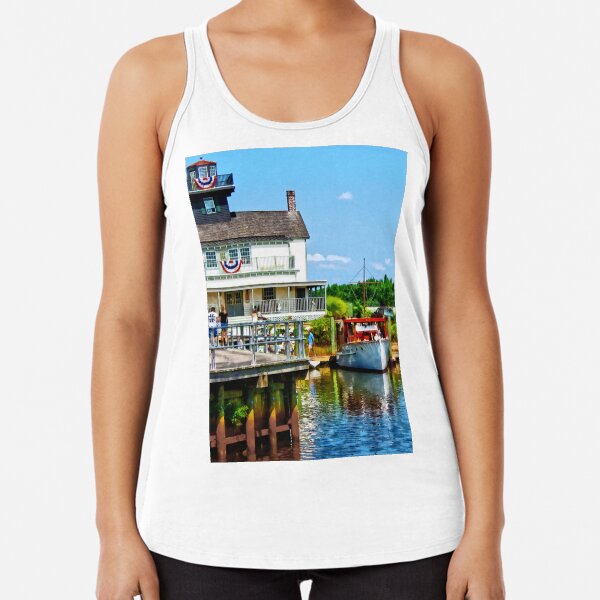 Docked Boats Racerback Tank Top