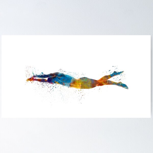 Item preview, Professional man swimmer inside swimming pool 05 designed and sold by paulrommer.