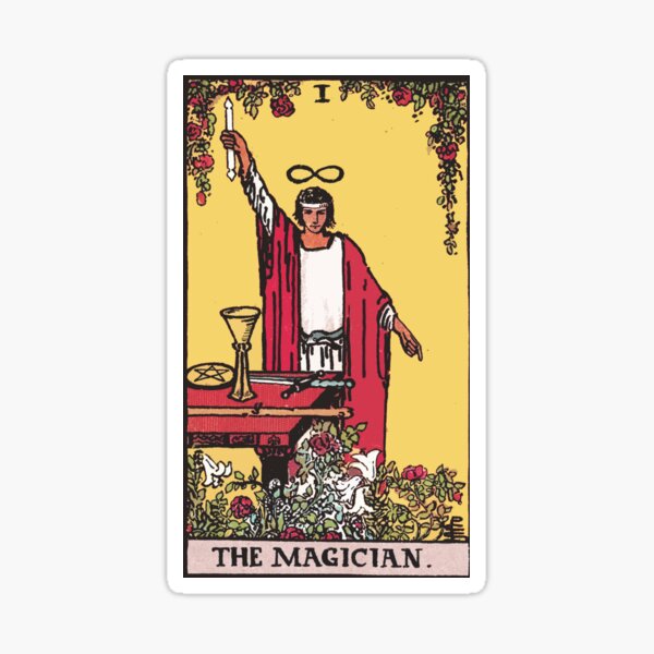 (High Quality) The Magician - Rider Waite Tarot Card Sticker